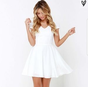 Ivory Skater Dress - Open Back
